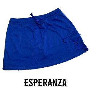 Esperanza Royal blue skirt shorts with Side pocket sz L